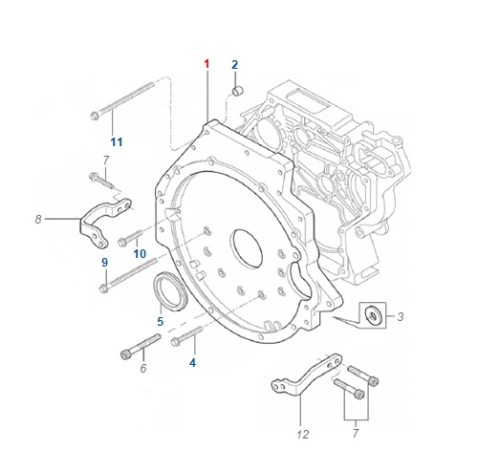 CARCAÇA DO VOLANTE JEEP TROLLER T4 MOTOR MWM SPRINT 4.07TCA