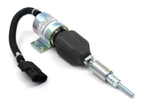 VALVULA SOLENOIDE 12V VW MOTOR MWM X10 (CONECTOR RETANGULAR) (3 FIOS) 961000780024